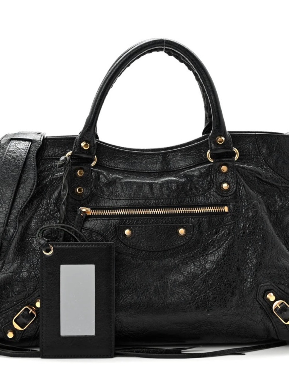 Balenciaga City Bag and Wallet Black Leather Gold Hardware EUC 100% authentic